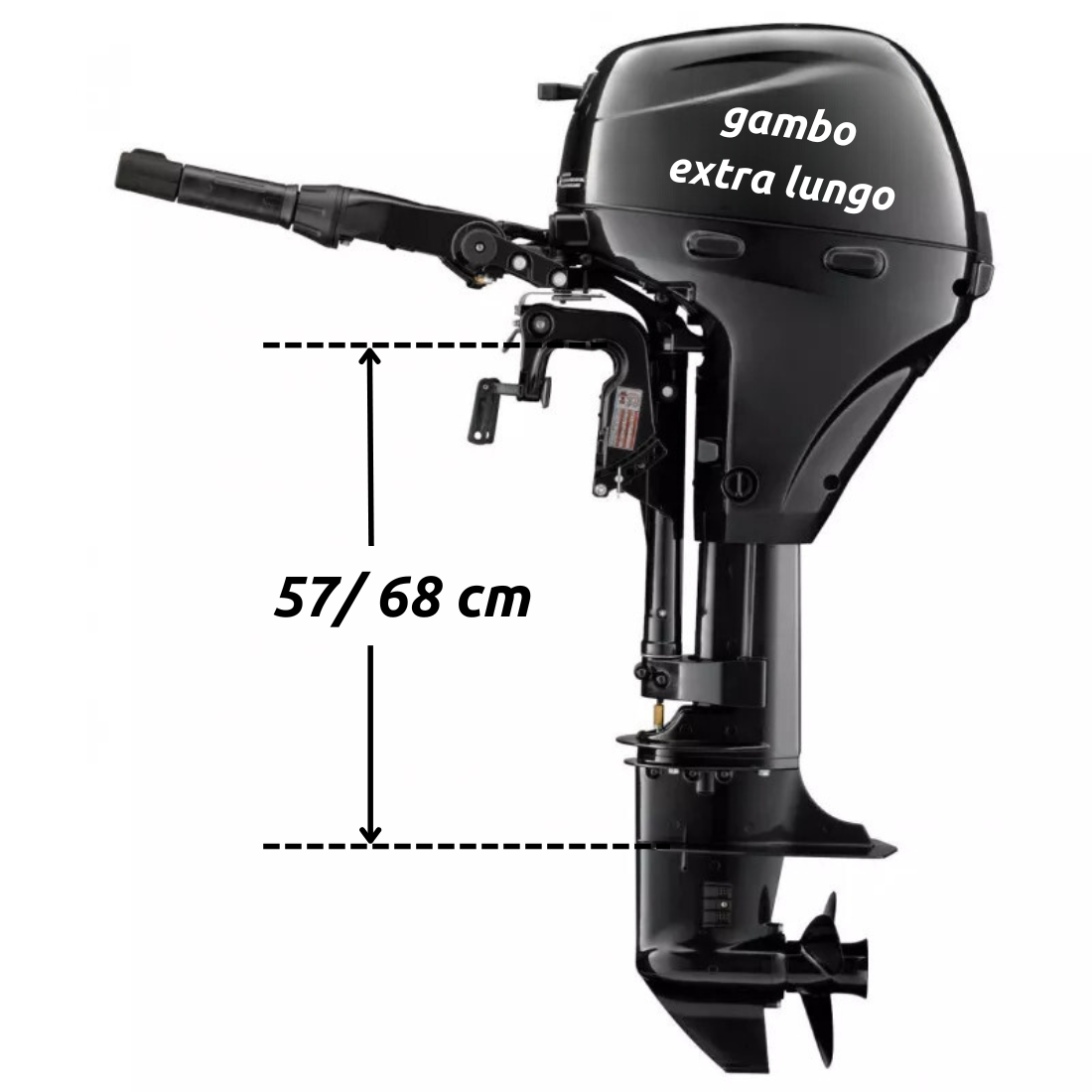 Gambo extra lungo di un fuoribordo